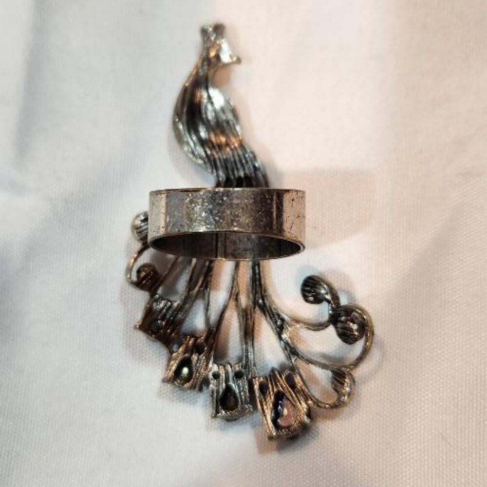 Vintage Peacock Statement Ring - image 3